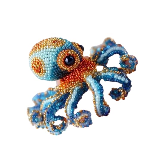 Perlenstickstärke Des Sea Animals Mit Mehrfarbigen Perlen Und Anweisungen Für Erwachsene Handgefertigte Handwerksprojekte Perlen Tierhandwerk Für Anfänger von Wdbild