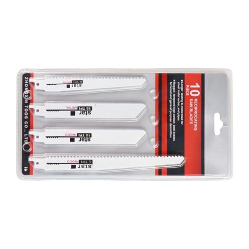 Professionelles Erwidertes Sägenblatt 10 Pack Hochleistungs Kohlenstoffstahl Mit Präzisen Zähnen Zum Reibungslosen Schneiden Von Hubkolbensägen Sägen von Wdbild