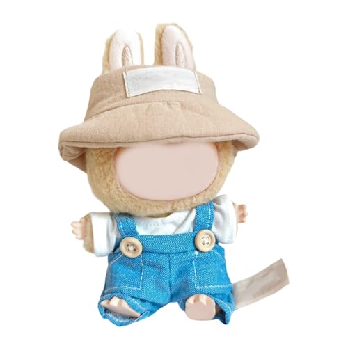 Puppen Outfit Set Suspender Und Für 15 cm Figur Doll Weiche Polyester Overalls Passen Passungshut Display Kleidung Puppen Outfit Set Suspender Und Für 15 cm Figur Doll Weiche Polyester Overalls Passen Passungshut Display Kleidung von Wdbild