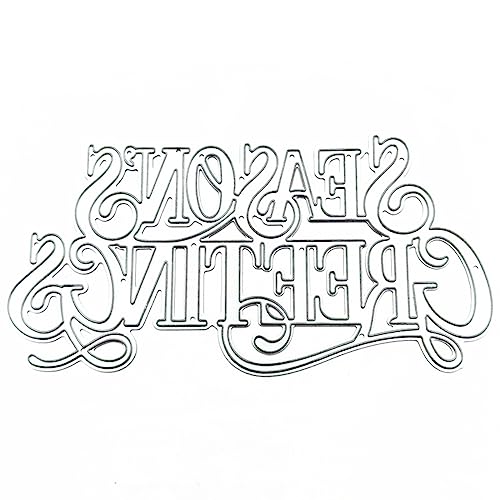 Saisons Grüße Metall Schneidstempel Stempel Ausgestattete Form Scrapbooking Album Paper Craft Cards Schablonen Vorlage von Wdbild