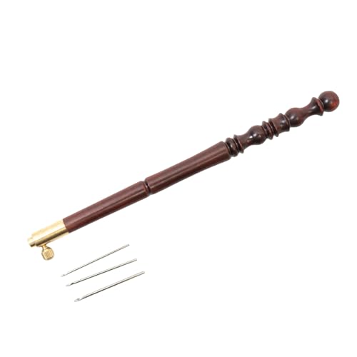 Stickerei Hakenholzgriff Mit Nadel (0 67 Mm 0 9 Mm 1 Mm) Französische Perlenhakennadel Für Stickrückstände Perlen von Wdbild