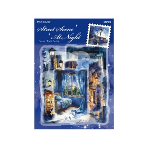 Street Walk Series Aufkleber Blumenstadt Retro Art Supplies Für Journals Scrapbooks Flower Town Aufkleber Retro Street Walk Serie Dekorativ von Wdbild