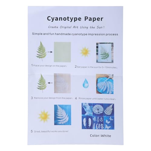 Sun Print Paper Cyanotype Papier Kits Solarzeichnung Sensitivität Naturdruck Mit Blatt Für Schulbüro Solarenzeichnung Cyanotype Hochempfindlicher Sonnenabdruck Für Die Schule Sun Print Paper Cyanotype Papier Kits Solarzeichnung Sensitivität Naturdruck Mit Blatt Für Schulbüro Solarenzeichnung Cyanotype Hochempfindlicher Sonnenabdruck Für Die Schule von Wdbild