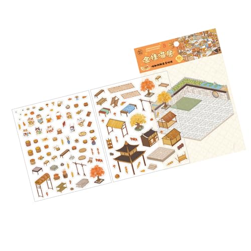 Szenenaufkleber Chinesische Stile Landschaft Aufkleber Retro Courtyard Hand Account Aufkleber Beschriftungen Journaling Lieferungen Chinesischer Stil Landschaft Aufkleber Aufkleber Aufkleber Retro von Wdbild