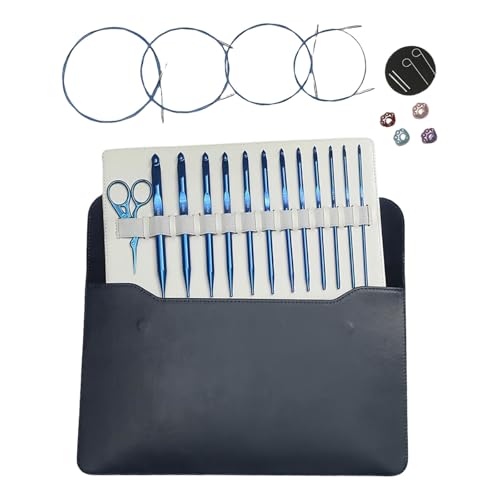 Tunesischer Häkelhaken Set 3mm-10 0 Mm Teppichhähne Haken Set Afghanische Austauschbare Kreisförmige Stricknadel von Wdbild