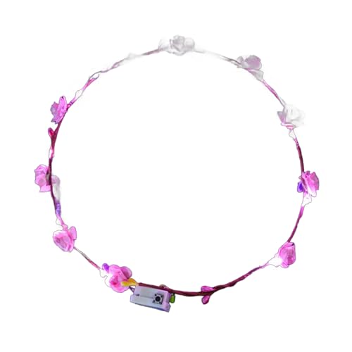 Wdbild 10 Seiten Schimmernde Blumenstirnbänder Elegante LED Blumen Kopfbedeckungen Dekoration Für Partygänger Und Eventbegeisterte von Wdbild