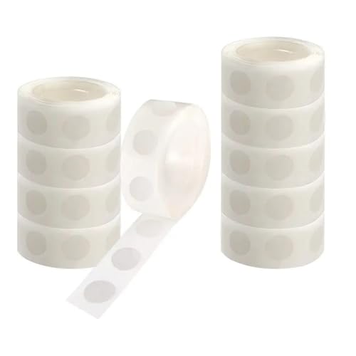 Wdbild 1000 PCS 1 2 Cm Klare Doppel Seiten Klebstoffpunkte Unsichtbarer Punkt Aufkleber Für Ballonfoto Wand Home Dekoration Klares Abnehmbares Klebeband von Wdbild