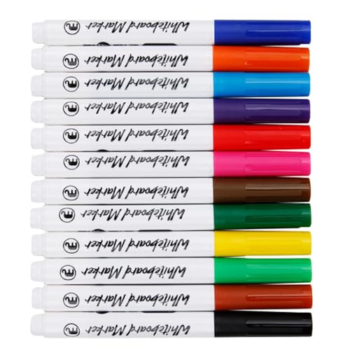 Wdbild 12 Pcs Löschen Marker Stift 1 0 Mm Leitungsbreite 12 Farbfarbene Whiteboard Marker Großkapazität Schnelltrocknen Für Büro Wdbild 12 Pcs Löschen Marker Stift 1 0 Mm Leitungsbreite 12 Farbfarbene Whiteboard Marker Großkapazität Schnelltrocknen Für Büro von Wdbild