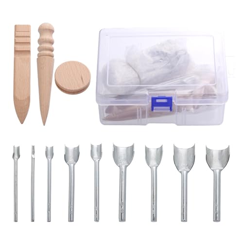 Wdbild 12-pcs Lederhandwerk Halbrund Cutter Holzleder Bastelkanten Slicker Leder Burnisher Burnisher Tool Wdbild 12-pcs Lederhandwerk Halbrund Cutter Holzleder Bastelkanten Slicker Leder Burnisher Burnisher Tool von Wdbild
