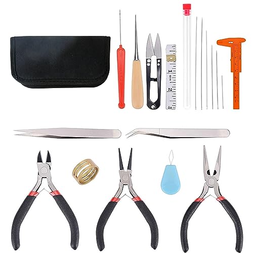 Wdbild 19pcs Schmuckhersteller Werkzeuge Kits Mit Reißverschlussbeutel Für Schmuckverbindungen Und Schmuck Reparatur Schmuck Making Sippplies Wdbild 19pcs Schmuckhersteller Werkzeuge Kits Mit Reißverschlussbeutel Für Schmuckverbindungen Und Schmuck Reparatur Schmuck Making Sippplies von Wdbild
