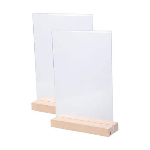 Wdbild 2pcs Acrylform Ständer Clear Poster Display Ständer Mit Holzbasis Für Offices School Hochzeitsrestaurant Cafe Cafe Wdbild 2pcs Acrylform Ständer Clear Poster Display Ständer Mit Holzbasis Für Offices School Hochzeitsrestaurant Cafe Cafe von Wdbild