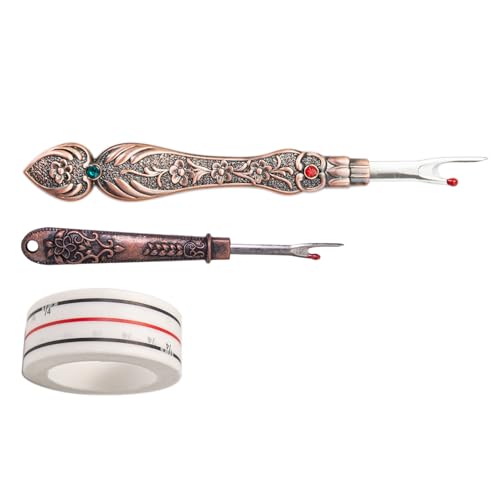 Wdbild 2pcs Metall Naht Und Nähpositionierungsband Set Stitching Rippers Fadenentferner Für Nadelarbeitsmuster Wdbild 2pcs Metall Naht Und Nähpositionierungsband Set Stitching Rippers Fadenentferner Für Nadelarbeitsmuster von Wdbild
