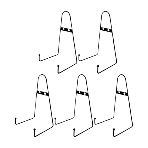 Wdbild 5pcs Elegante Schwarze Staffelei Für Teller Und Kunstwerke Vertikaler Plattenausstellungsständer Dekorative Scroll Rack Home Dekoration von Wdbild