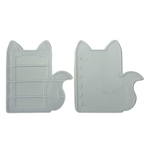 Wdbild Anhänger Silikonform, 1 Set Silikonform, Katzenohrform, Notizbuchform, einzigartige Formen zur Herstellung von Epoxidharz für Schmuckliebhaber von Wdbild