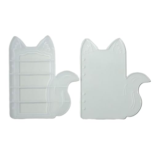 Wdbild Anhänger Silikonform, 1 Set Silikonform, Katzenohrform, Notizbuchform, einzigartige Formen zur Herstellung von Epoxidharz für Schmuckliebhaber von Wdbild