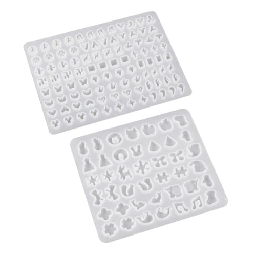 Wdbild Anhänger Silikonform, Modisches Ohrring-Set, robustes Silikon-Formen-Set, tragbares Zubehör für die stilvolle Schmuckherstellung, 2-teiliges Harzguss-Set von Wdbild