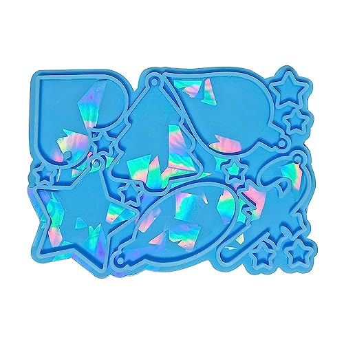 Wdbild Anhänger Silikonform, Schmuck Gießform Weihnachten Silikonform Harzform für Schlüsselanhänger Ornament Anhänger von Wdbild