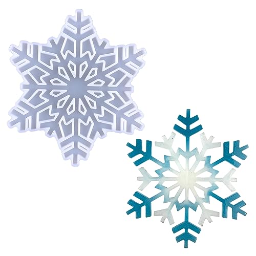 Wdbild Anhänger Silikonform, Schneeflocken-Silikonform, Silikon-Anhängerform, Gießform für Harz, für Urlaubsbastelbedarf, Schneeflocken-Schlüsselanhängerform von Wdbild