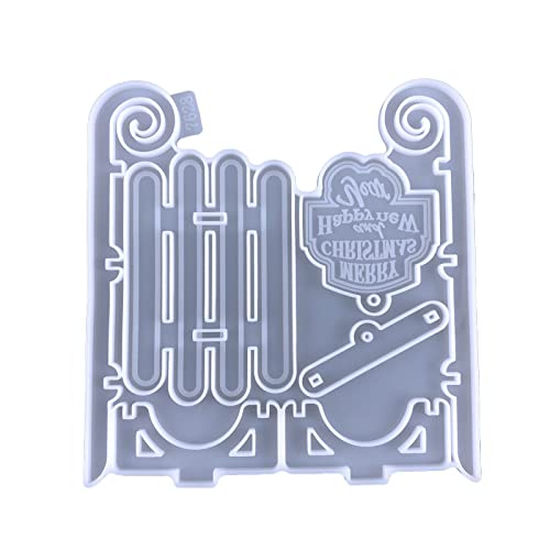 Wdbild Anhänger Silikonform, Silikonform für Weihnachtsschmuck, Weihnachtsmann-Schlitten, Wanddekorationsform, Wandbehang-Formen-Set für Heimdekorationen von Wdbild