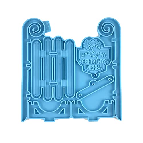 Wdbild Anhänger Silikonform, Silikonform für Weihnachtsschmuck, Weihnachtsmann-Schlitten, Wanddekorationsform, Wandbehang-Formen-Set für Heimdekorationen von Wdbild