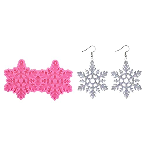 Wdbild Anhänger Silikonform, Stück/10 Stück Silikonform für Ohrringe mit Schneeflocken-Anhänger, geeignet für die Herstellung von Anhängern, Ohrringen und Schmuck aus Epoxidharz. von Wdbild