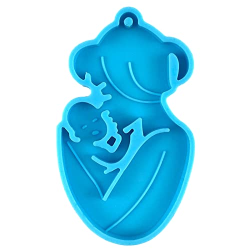 Wdbild Anhänger Silikonform, Superglänzende Harzform für Schlüsselanhänger und Anhänger mit Mutter und Baby, Epoxidharz, Silikonformen für die Schmuckherstellung Wdbild Anhänger Silikonform, Superglänzende Harzform für Schlüsselanhänger und Anhänger mit Mutter und Baby, Epoxidharz, Silikonformen für die Schmuckherstellung von Wdbild