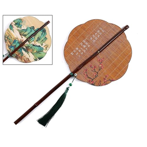 Wdbild Bamboos Lüfter Runde Faltende Chinesische Faltbare Handlüfter Handheld Fans Für Geburtstagsfeiern Hochzeitshäuser Dekorationen Runde Faltbare Hand von Wdbild