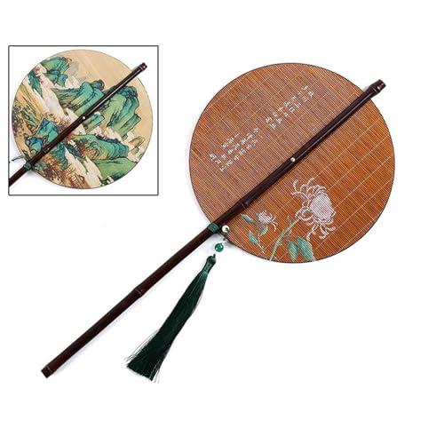 Wdbild Bamboos Lüfter Runde Faltende Chinesische Faltbare Handlüfter Handheld Fans Für Geburtstagsfeiern Hochzeitshäuser Dekorationen Runde Faltbare Hand von Wdbild
