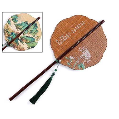 Wdbild Bamboos Lüfter Runde Faltende Chinesische Faltbare Handlüfter Handheld Fans Für Geburtstagsfeiern Hochzeitshäuser Dekorationen Runde Faltbare Hand von Wdbild