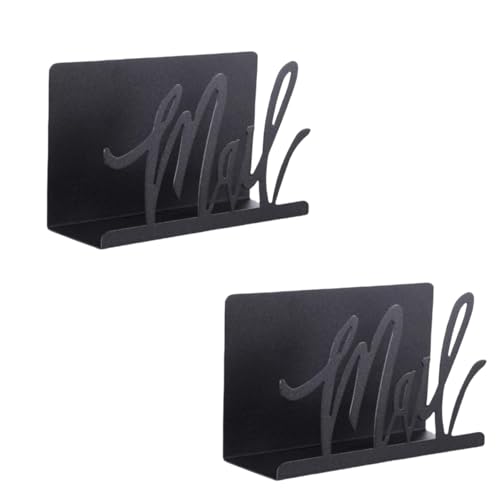 Wdbild Black Metal Desktop Mail Organisatoren Künstlerische Black Metal Letter Stand Envelope Speicherstand Rack Für Zuhause Oder Büro von Wdbild