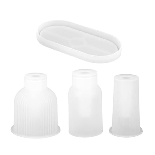 Wdbild Blumentopf Silikonform, 4er-Set Vasen-Silikonformen, Epoxidformen für Vasen, Gussformen für Vasen, kreative Blumenvasenformen für eine schöne Präsentation von Wdbild