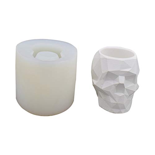 Wdbild Blumentopf Silikonform, Totenkopf-Form aus Epoxidharz für Kopf, Blumenform, Schmuckform für handgefertigtes Werkzeug, Wohnzimmerhandwerk von Wdbild