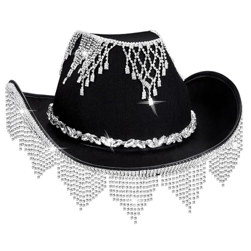 Wdbild Cowboyhut, Urlaubshüte, Quasten, Handperlen, Kristall für Mädchen, für Karneval, Musikfestival Wdbild Cowboyhut, Urlaubshüte, Quasten, Handperlen, Kristall für Mädchen, für Karneval, Musikfestival von Wdbild