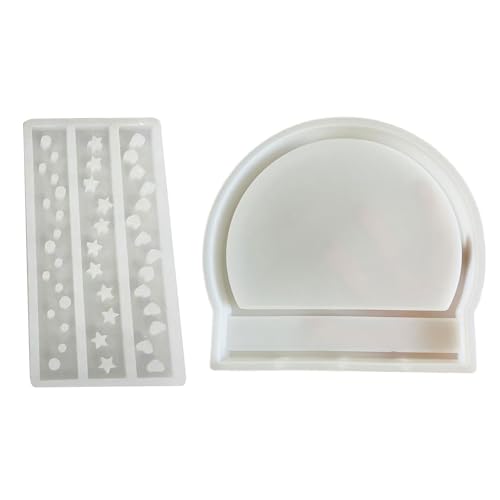 Wdbild Epoxidharz Silikonform, 2-teiliges Silikon-Harzformen-Set, Wandbehang-Dekorformen, Schmuckherstellungsformen, Silikonstruktur für handgefertigte Ornamente von Wdbild