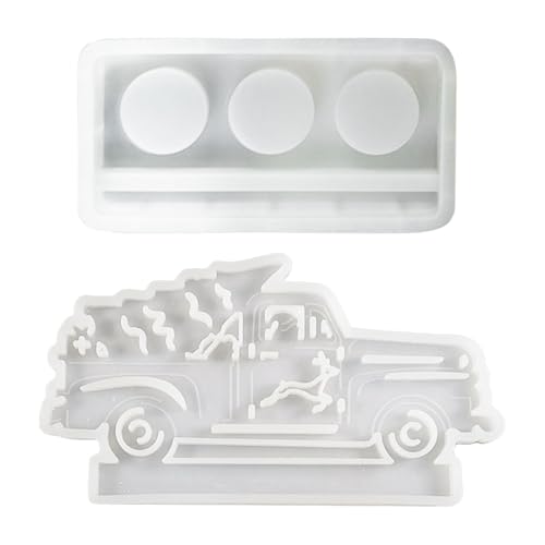 Wdbild Epoxidharz Silikonform, 2-teiliges Weihnachtsmann-Silikonform-Set, flexible Silikon-Einsatzformen für Weihnachtsmann-Weihnachts-Plugin-Dekorationen von Wdbild
