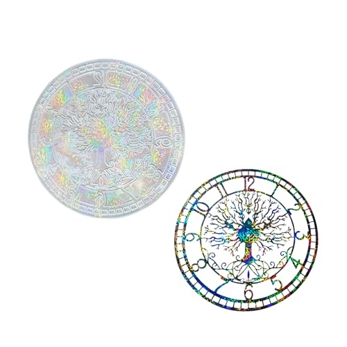 Wdbild Epoxidharz Silikonform, Kreative, runde Silikonform zur Herstellung von Wanddekorationen mit Lebensbaum-Designs und Uhrfunktion für Bastelliebhaber Wdbild Epoxidharz Silikonform, Kreative, runde Silikonform zur Herstellung von Wanddekorationen mit Lebensbaum-Designs und Uhrfunktion für Bastelliebhaber von Wdbild