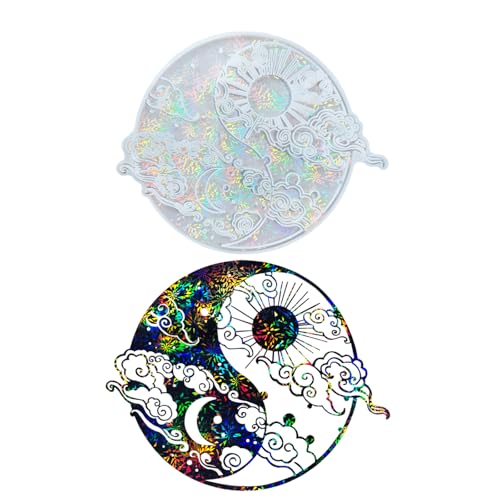 Wdbild Epoxidharz Silikonform, Mehrzweck-Kerzenhalter-Formset aus stabilem Silikon in Form von Sonne und Mond, tragbar, für Kunstharz, Gips, Bastelbedarf, verschiedene Größen Wdbild Epoxidharz Silikonform, Mehrzweck-Kerzenhalter-Formset aus stabilem Silikon in Form von Sonne und Mond, tragbar, für Kunstharz, Gips, Bastelbedarf, verschiedene Größen von Wdbild