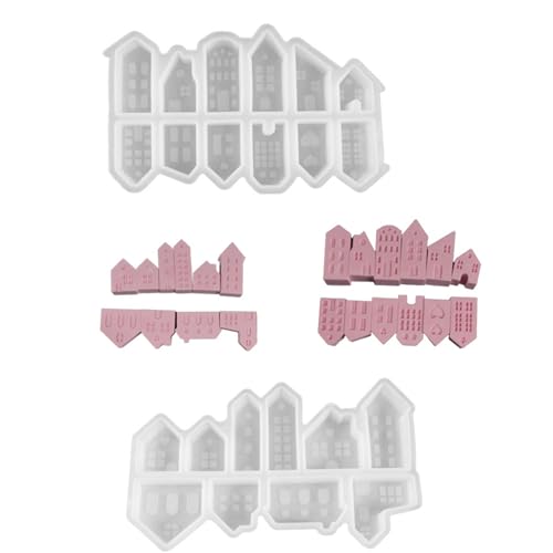 Wdbild Epoxidharz Silikonform, Modisches Haus, stabiles Silikon-Schlüsselanhänger-Form-Set, Bastelbedarf, Epoxidharz, Buchstaben-Anhänger zum Personalisieren von Schmuck von Wdbild