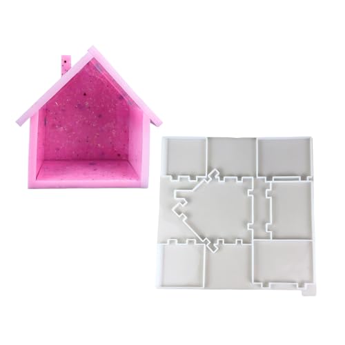 Wdbild Epoxidharz Silikonform, Modisches Haus, stabiles Silikon-Schlüsselanhänger-Form-Set, Bastelbedarf, Epoxidharz, Buchstaben-Anhänger zum Personalisieren von Schmuck von Wdbild