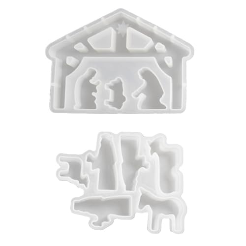 Wdbild Epoxidharz Silikonform, Set mit 2 antihaftbeschichteten Silikonformen für Ornamente, Bastelformen der Gebetsserie, Tischdekoformen für jeden Innenraum von Wdbild