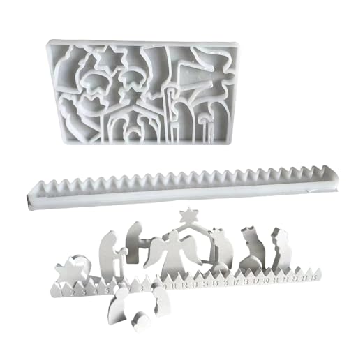 Wdbild Epoxidharz Silikonform, Silikon Countdown Silikonform Set Bastelformen Silikon Ornament Formen Silikonformen Set für Weihnachten Wdbild Epoxidharz Silikonform, Silikon Countdown Silikonform Set Bastelformen Silikon Ornament Formen Silikonformen Set für Weihnachten von Wdbild