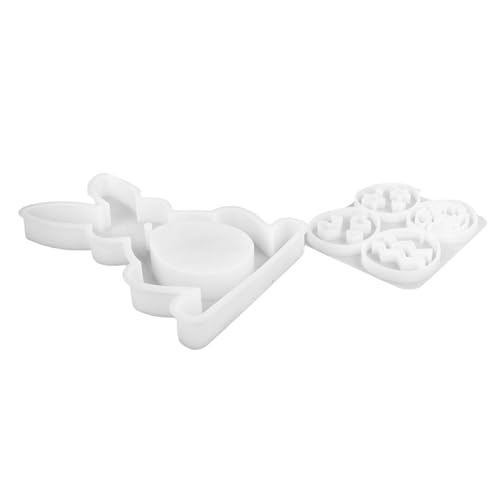 Wdbild Epoxidharz Silikonform, Strudy Silikonform-Set zum Basteln von Kaninchenfiguren und hängenden Ringen, Eiern für Projekte und Heimdekorationen von Wdbild