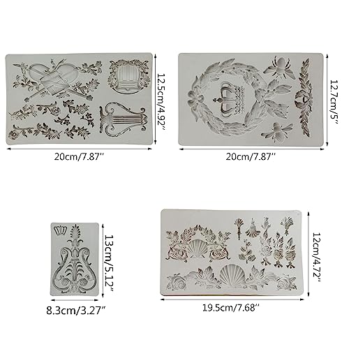 Wdbild Epoxidharz Silikonform, Vintage-Muster Schokolade Candy Sugar Craft Mold Silikon Seife Mold Haushalt Kerze Formen handgefertigt Wdbild Epoxidharz Silikonform, Vintage-Muster Schokolade Candy Sugar Craft Mold Silikon Seife Mold Haushalt Kerze Formen handgefertigt von Wdbild