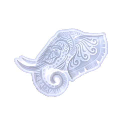 Wdbild Epoxidharz Silikonform, Wandbehang Harzform Halbstereoskopische Elefant Silikonform Epoxidgussformen für Handwerk Valentinstag Zuhause von Wdbild