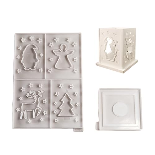 Wdbild Epoxidharz Silikonform, Weihnachtslampe Dekoration Robustes Silikonform-Set Zubehör für Zement Gips Bastelbedarf Einfach zu von Wdbild