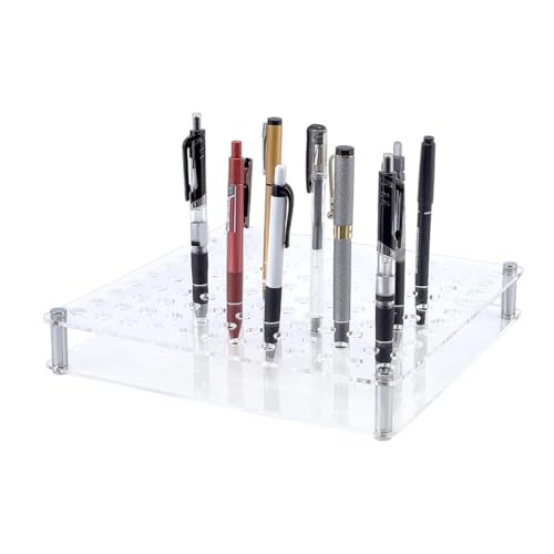 Wdbild Großer 120 Loch Acrylpinselständer Mit Nonslip Basis Und Schutzabstand Für Kreative Arbeitsbereiche Kunstversorgungsspeicher Acrylregal von Wdbild