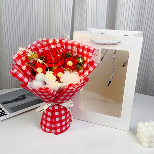 Wdbild Häkelblume Blumenstrauß Handgewebtes Romantische Präsentieren Dekoration Für Kinder Mädchen Jungen Schlafzimmer Dekoration Geschenk Handgewebt von Wdbild