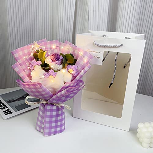 Wdbild Häkelblume Blumenstrauß Handgewebtes Romantische Präsentieren Dekoration Für Kinder Mädchen Jungen Schlafzimmer Dekoration Geschenk Handgewebt von Wdbild