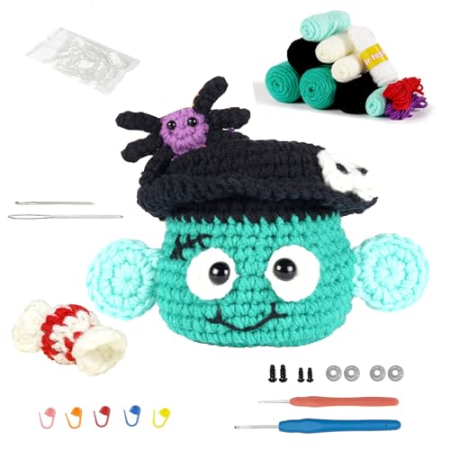 Wdbild Halloween Candy Jar Häkchen Set Für Anfänger Mit Video Tutorial Anweisung Häkeln Haken Stricknadelgarne von Wdbild