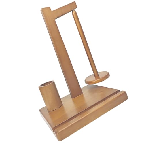 Wdbild Holzgarnhalter Zum Häkeln Von Strick Multifunktionsgarnhalter Spender Mit Telefonständer Und Häkelhakenhalter von Wdbild